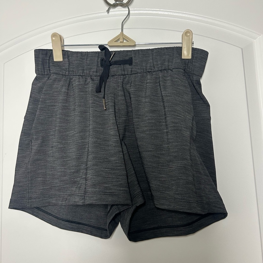 Lululemon On The Fly Shorts Gray Athletic Shorts size 6